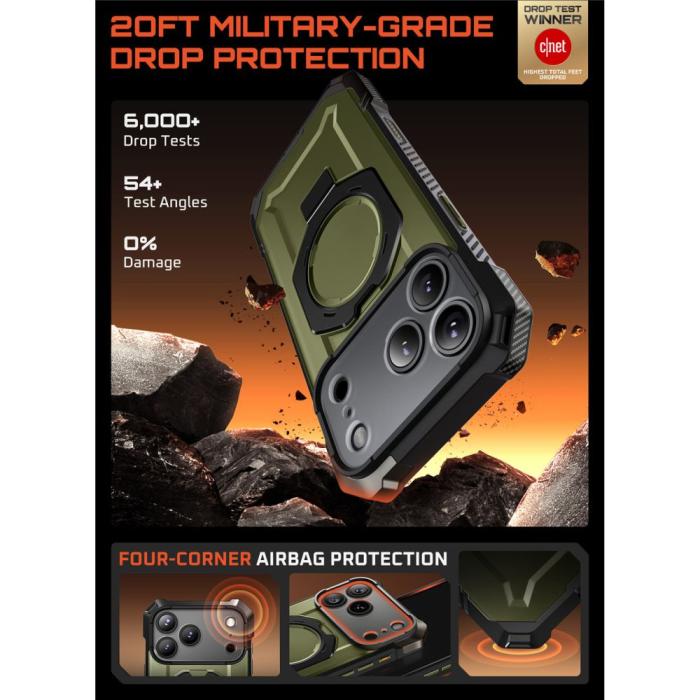 Bild 3, Supcase iPhone 17 Pro Max Skal MagSafe Unicorn Beetle Grip Guldan