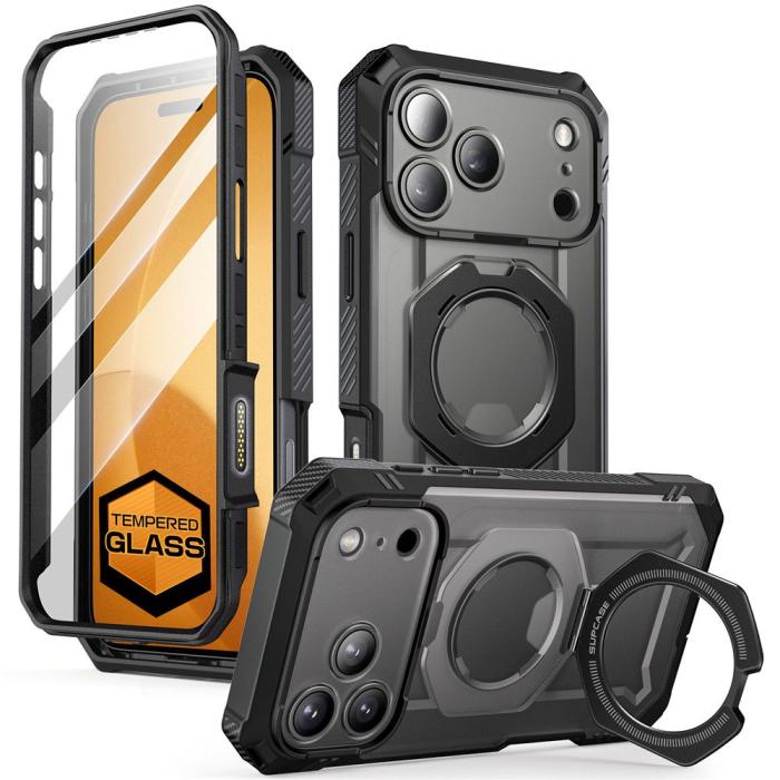 Bild 1, Supcase iPhone 17 Pro Skal MagSafe Unicorn Beetle Grip Pro Svart