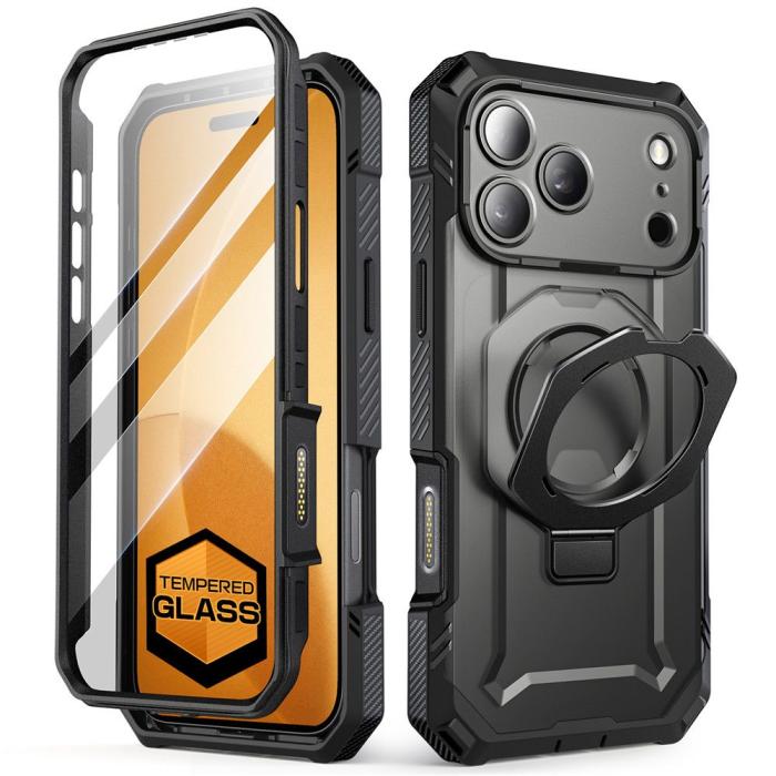 Bild 2, Supcase iPhone 17 Pro Skal MagSafe Unicorn Beetle Grip Pro Svart