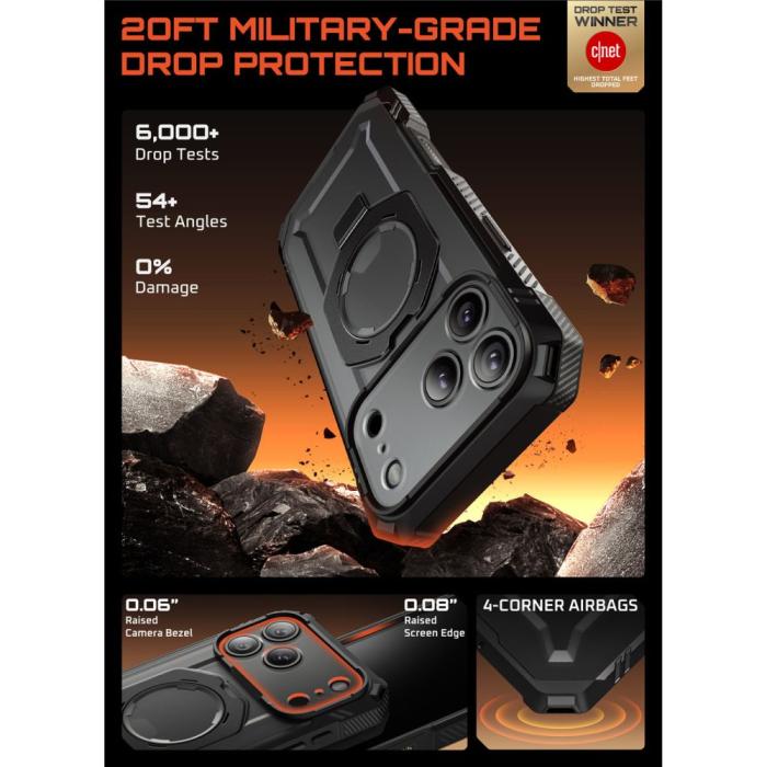 Bild 3, Supcase iPhone 17 Pro Skal MagSafe Unicorn Beetle Grip Pro Svart