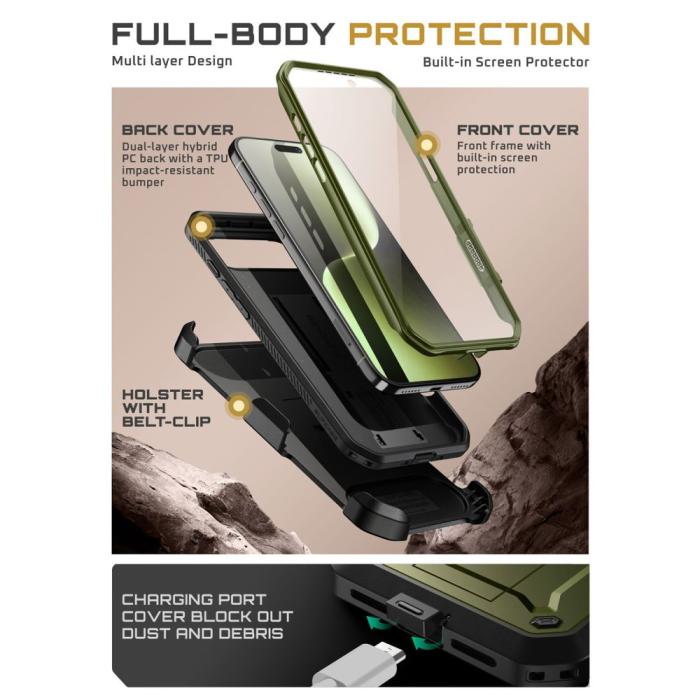 Bild 4, Supcase iPhone Air Skal Unicorn Beetle Pro Guldan