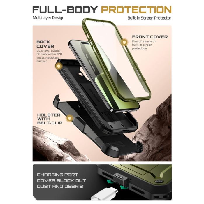 Bild 3, Supcase iPhone 17 Skal Unicorn Beetle Pro Guldan