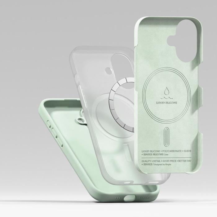 Bild 6, Ringke iPhone 17 Skal MagSafe Silikon Soft Mint