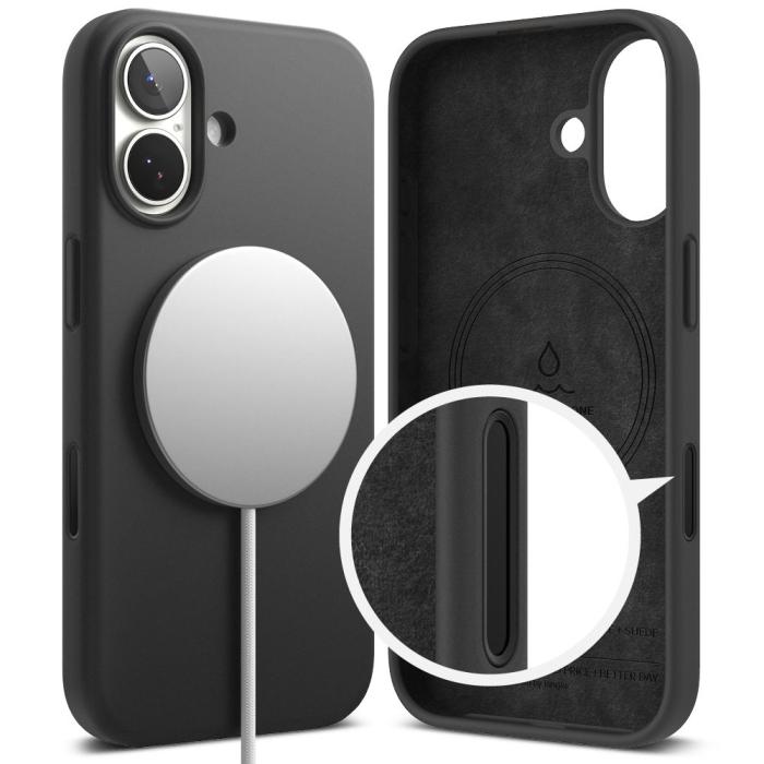 Bild 3, Ringke iPhone 17 Skal MagSafe Silikon Svart