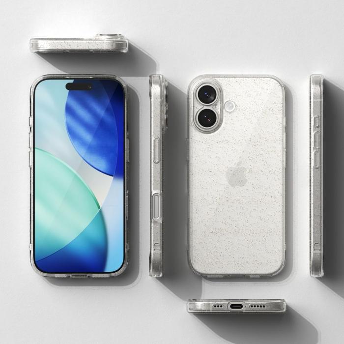 Bild 5, Ringke iPhone 17 Skal Air Glitter Transparent