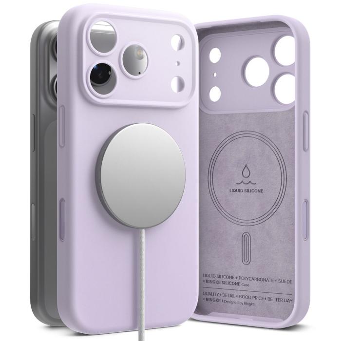 Bild 1, Ringke iPhone 17 Pro Skal MagSafe Silikon Lila
