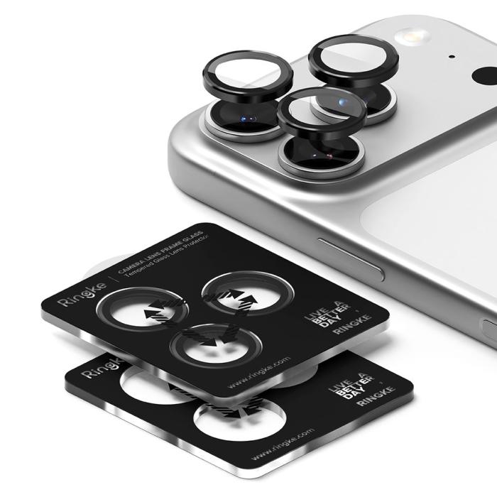 Bild 3, Ringke iPhone 17 Pro / 17 Pro Max 2-PACK Linsskydd Svart