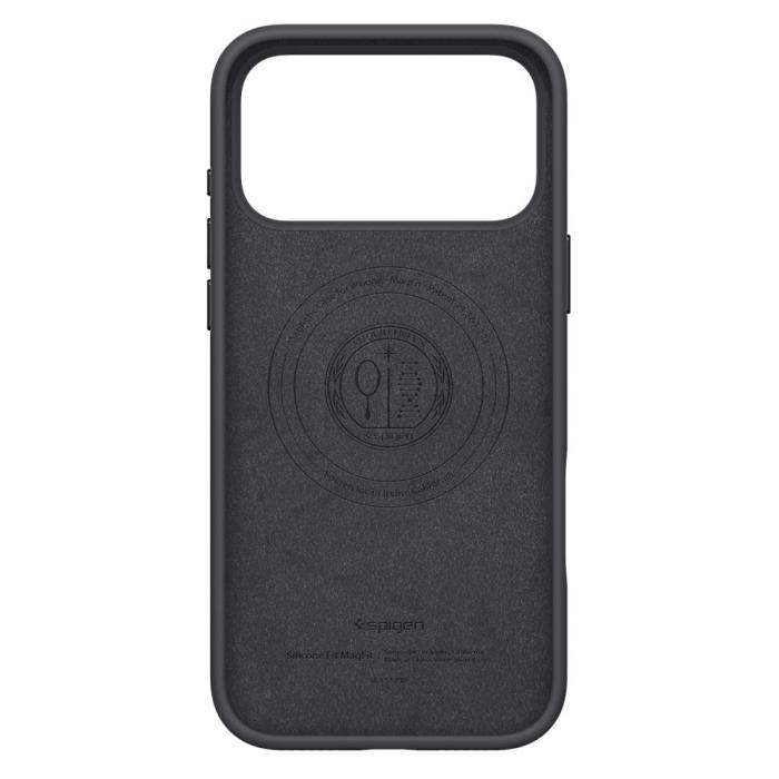 Bild 3, Spigen iPhone 17 Pro Skal MagSafe Silicone Fit Svart