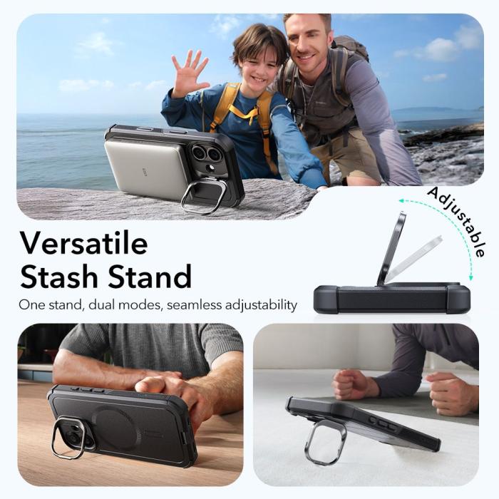 Bild 5, ESR iPhone 17 Skal MagSafe Cyber Kickstand Svart