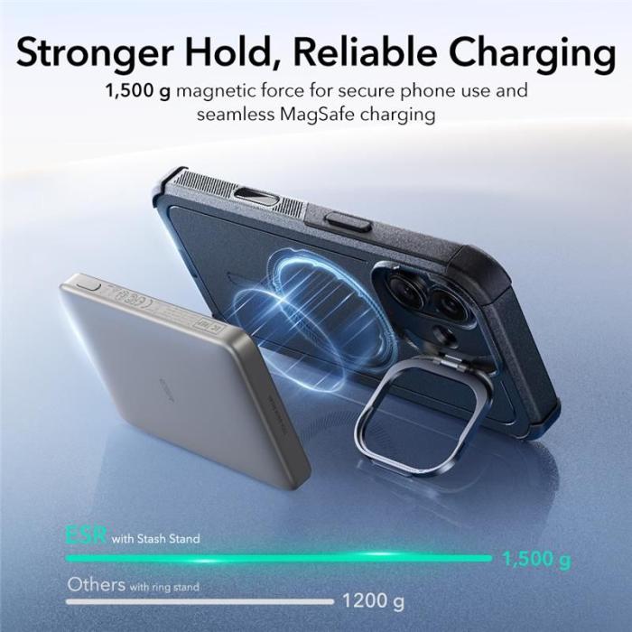 Bild 6, ESR iPhone 17 Skal MagSafe Cyber Kickstand Svart