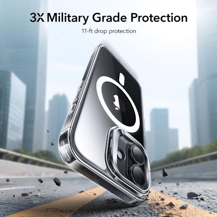 Bild 4, ESR iPhone 17 Skal MagSafe Classic Kickstand Transparent