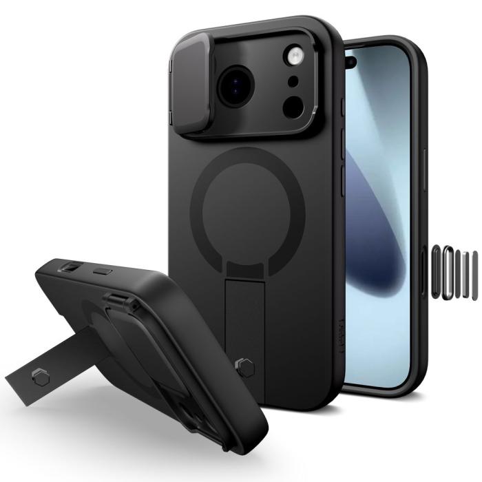 Bild 1, Tech-Protect iPhone 17 Pro Max Skal MagSfe Kevlar Aura Svart