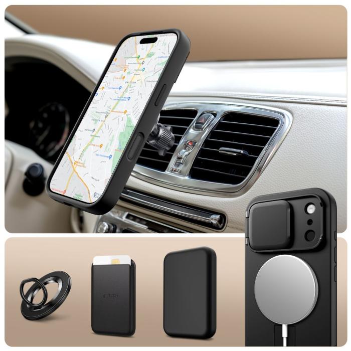 Bild 3, Tech-Protect iPhone 17 Pro Max Skal MagSfe Kevlar Aura Svart