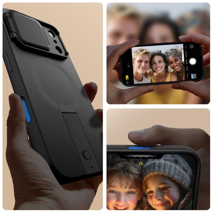 Bild 2, Tech-Protect iPhone 17 Pro Skal MagSfe Kevlar Aura Svart