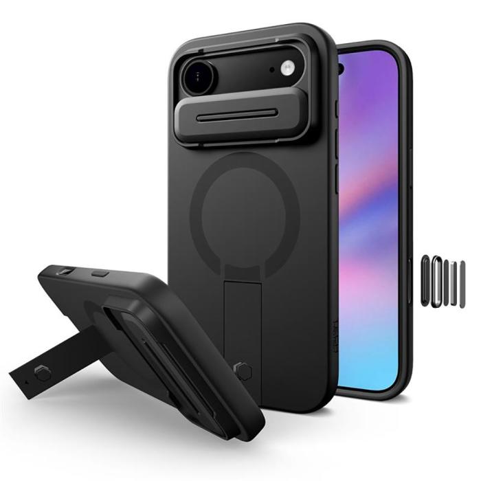 Bild 1, Tech-Protect iPhone Air Skal MagSfe Kevlar Aura Svart