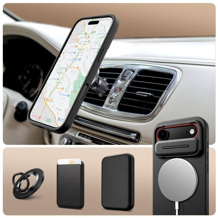 Bild 3, Tech-Protect iPhone Air Skal MagSfe Kevlar Aura Svart