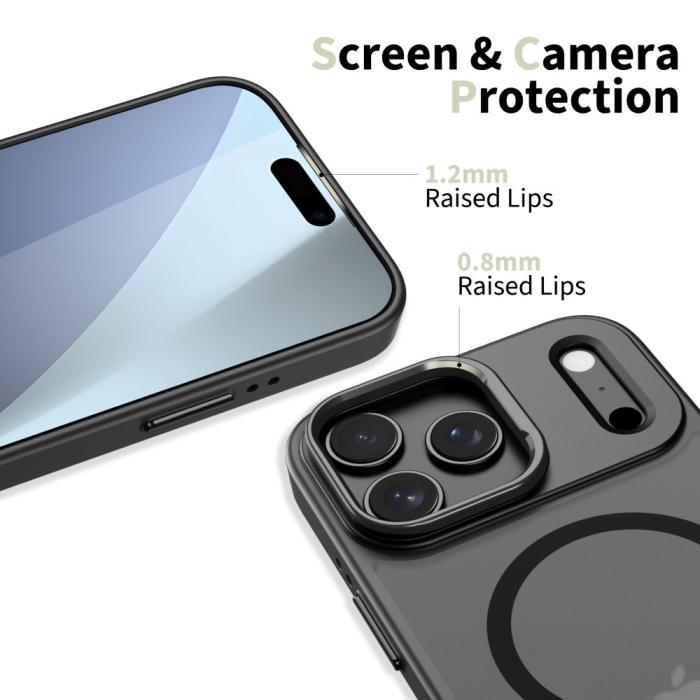 Bild 3, Tech-Protect iPhone 17 Pro Skal MagSafe MagStand Svart