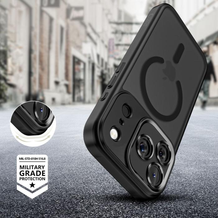 Bild 6, Tech-Protect iPhone 17 Pro Skal MagSafe MagCam Matt Svart