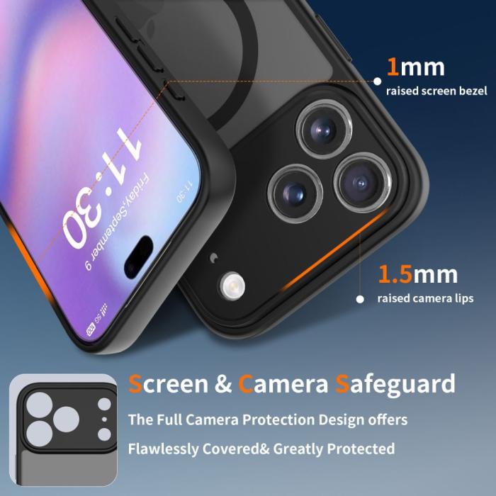 Bild 2, Tech-Protect iPhone 17 Pro Max Skal MagSafe BasicMag Matt Svart