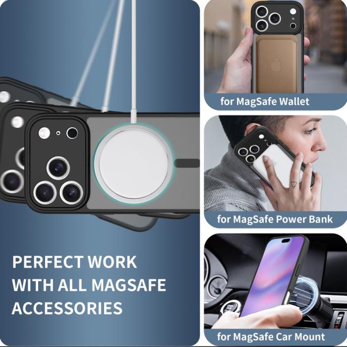 Bild 5, Tech-Protect iPhone 17 Pro Skal MagSafe BasicMag Matt Svart
