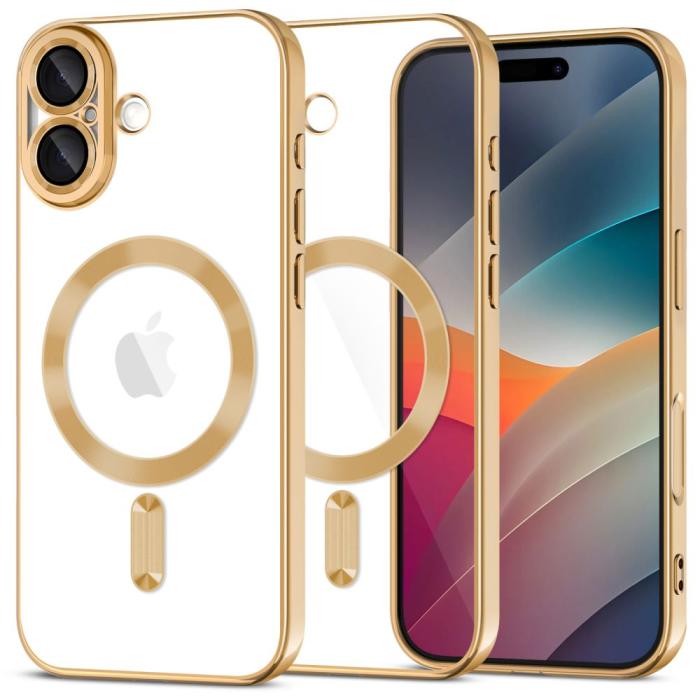Bild 1, Tech-Protect iPhone 17 Skal MagSafe MagFlex Shiny Gold