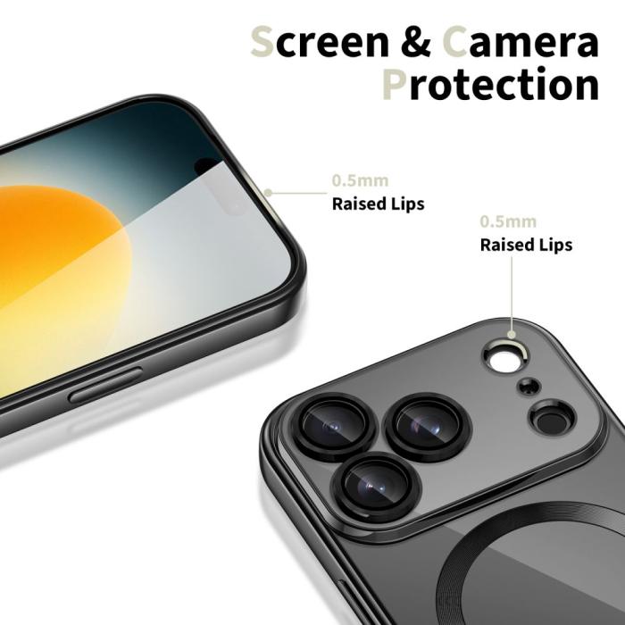 Bild 3, Tech-Protect iPhone 17 Pro Skal MagSafe MagFlex Shiny Black