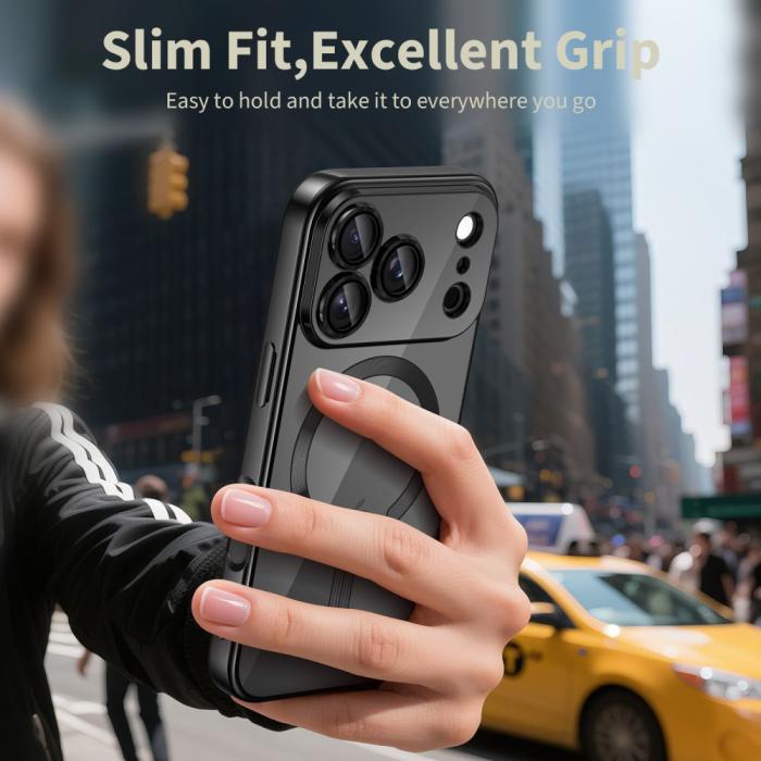 Bild 5, Tech-Protect iPhone 17 Pro Skal MagSafe MagFlex Shiny Black