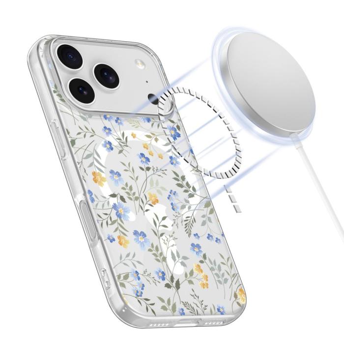 Bild 2, Tech-Protect iPhone 17 Pro Max Skal MagSafe FlexAir Spring Flowers