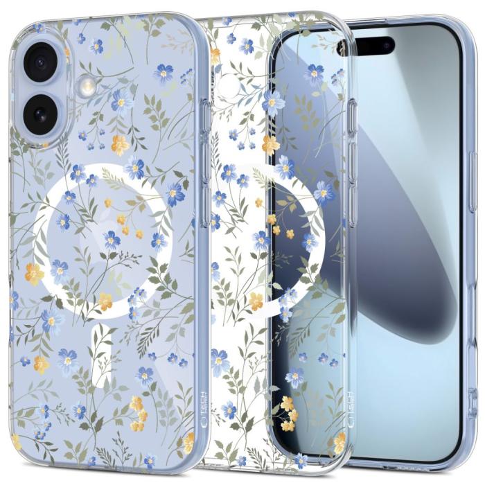 Bild 1, Tech-Protect iPhone 17 Skal MagSafe FlexAir Spring Flowers