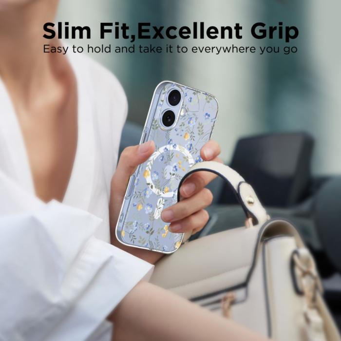 Bild 5, Tech-Protect iPhone 17 Skal MagSafe FlexAir Spring Flowers