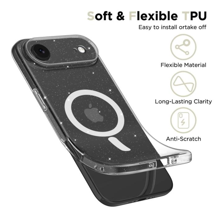 Bild 3, Tech-Protect iPhone Air Skal MagSafe FlexAir Glitter