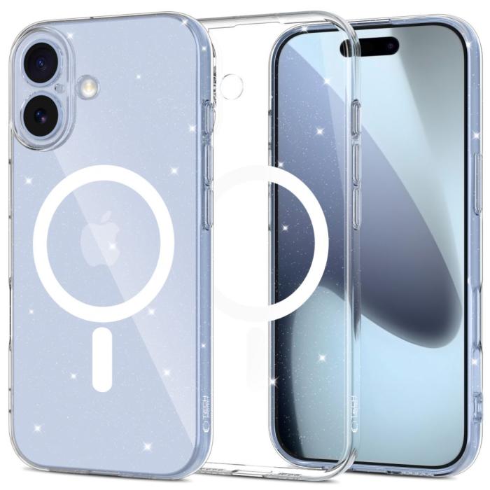 Bild 1, Tech-Protect iPhone 17 Skal MagSafe FlexAir Glitter