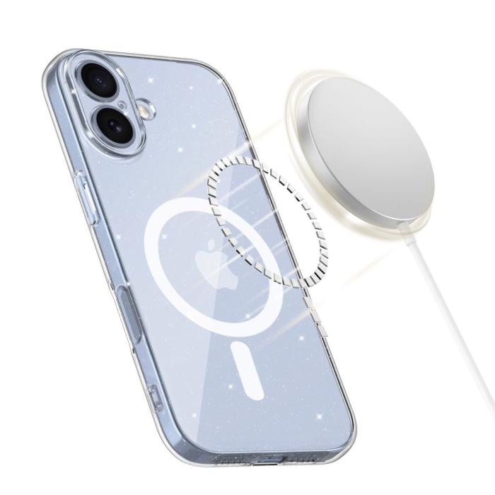 Bild 2, Tech-Protect iPhone 17 Skal MagSafe FlexAir Glitter