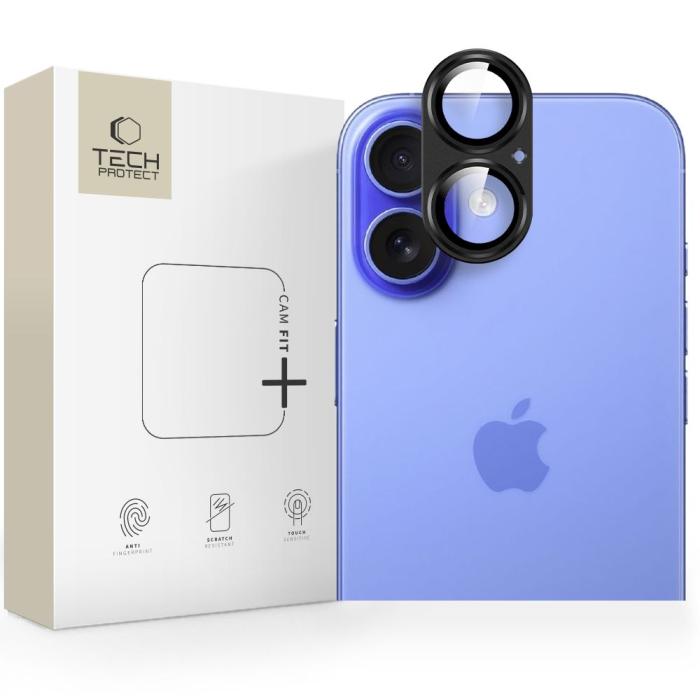 Bild 1, Tech-Protect iPhone 17 Linsskydd CamFull Fit+ Svart