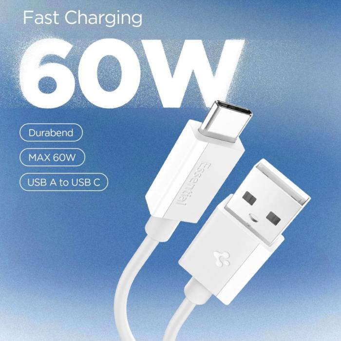 Bild 2, Spigen 1m 60W USB-C Kabel Essential Vit