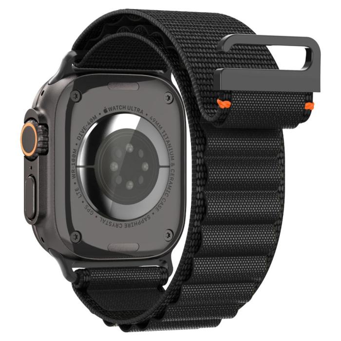 Bild 3, Spigen Apple Watch 42/44/45/46/49 mm Armband Svart