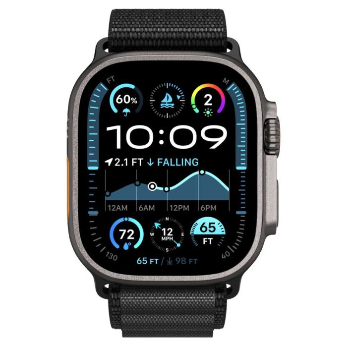 Bild 4, Spigen Apple Watch 42/44/45/46/49 mm Armband Svart