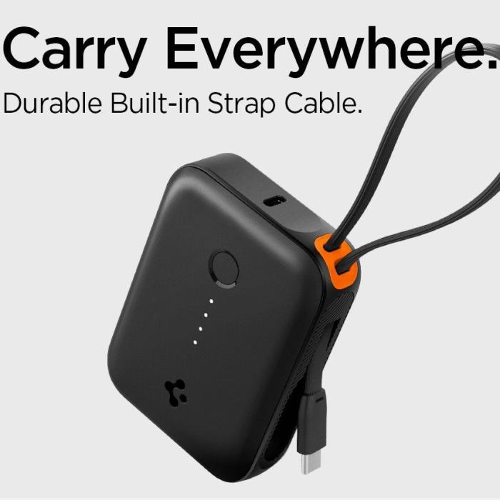 Bild 3, Spigen 10000 mAh 30W Powerbank Essential Svart