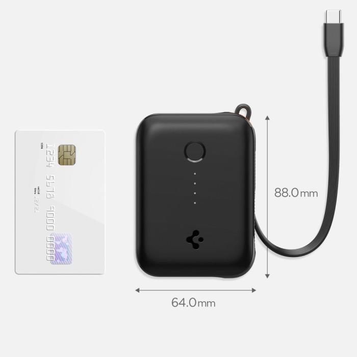 Bild 4, Spigen 10000 mAh 30W Powerbank Essential Svart