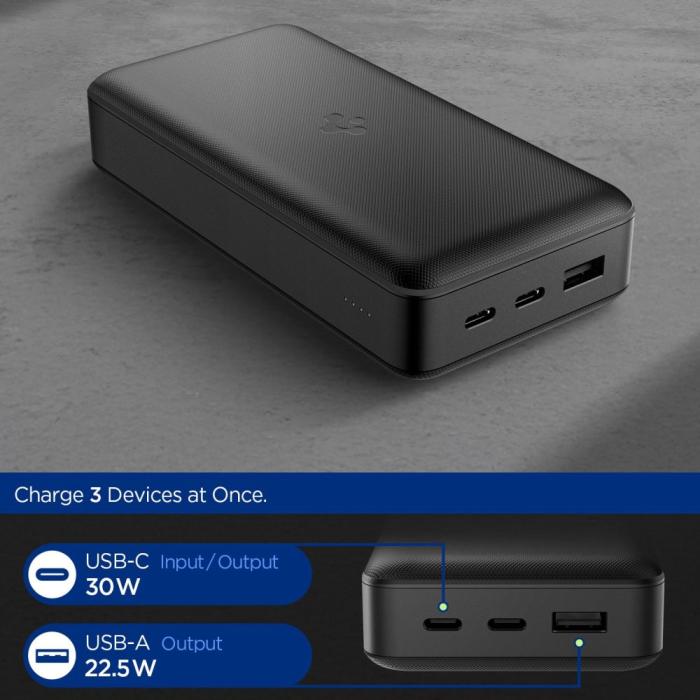 Bild 2, Spigen 30000 mAh 30W Powerbank Svart