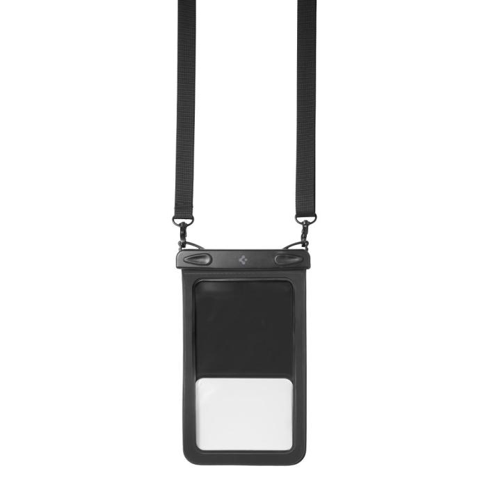 Bild 3, Spigen Universal Vattentät Väska Svart / Transparent