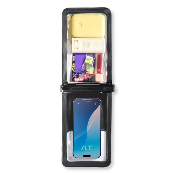 Bild 5, Spigen Universal Vattentät Väska Svart / Transparent
