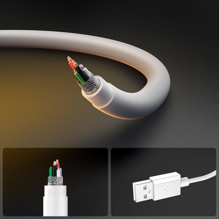 Bild 5, Spigen 2m 60W USB-C Kabel Essential Vit