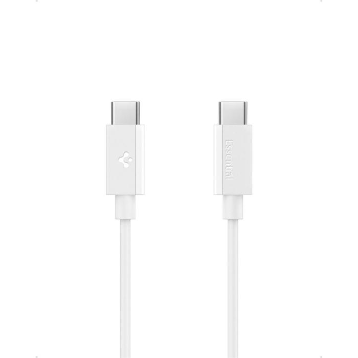 Bild 1, Spigen 1m 60W USB-C - USB-C Kabel Essential Vit
