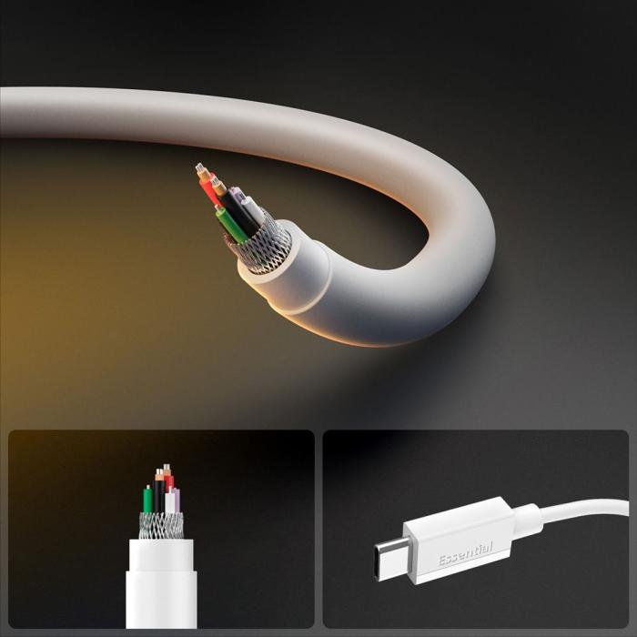 Bild 5, Spigen 1m 60W USB-C - USB-C Kabel Essential Vit