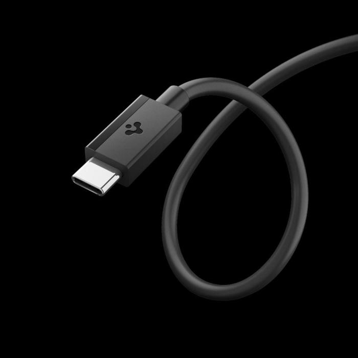 Bild 3, Spigen 2m 60W USB-C - USB-C Kabel Essential Svart