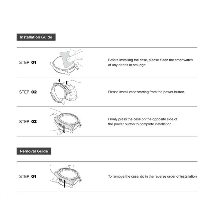 Bild 5, Ringke Galaxy Watch 8 46 mm 2-PACK Skal Slim Svart / Transparent
