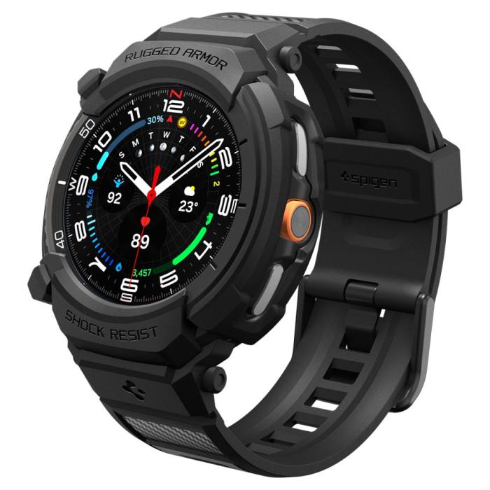 Bild 1, Spigen Galaxy Watch 8 46 mm Skal Rugged Armor 'Pro' Matt Svart