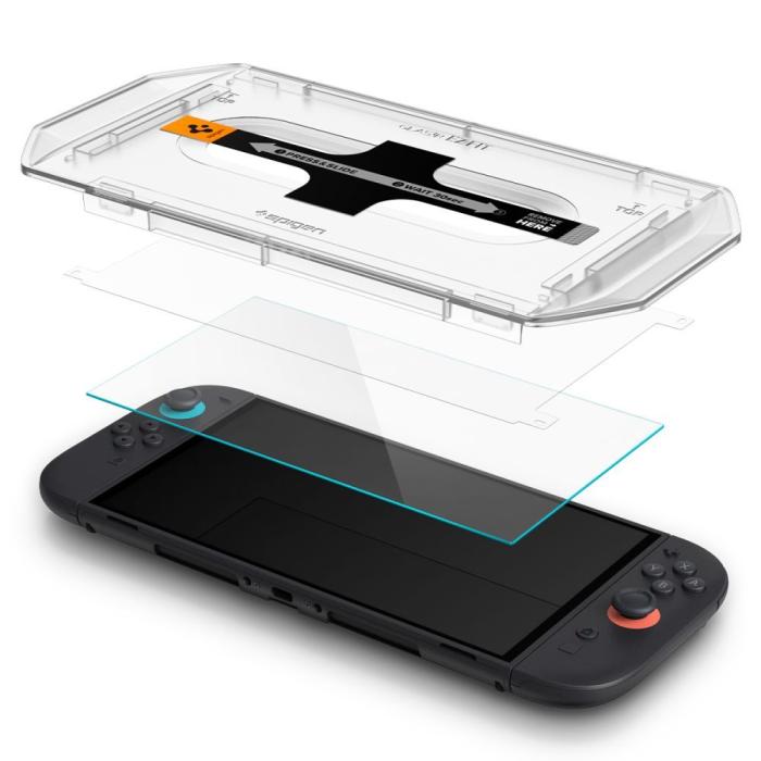 Bild 2, Spigen Nintendo Switch 2 2-PACK Skärmskydd GLAS.tR 