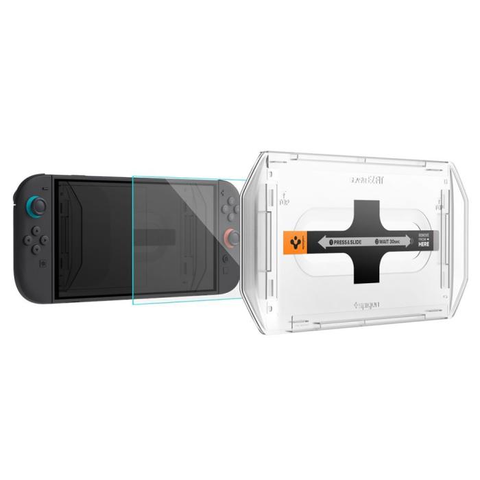 Bild 4, Spigen Nintendo Switch 2 2-PACK Skärmskydd GLAS.tR 